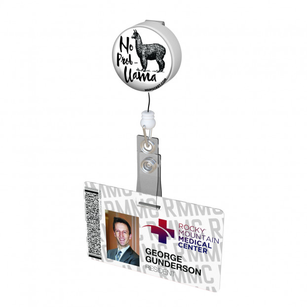 No Probllama Button Badge Reel